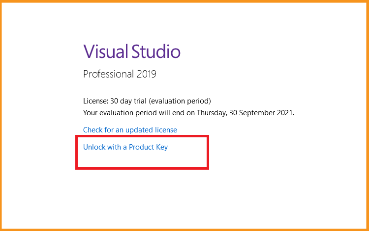 Activar Visual Studio 2019