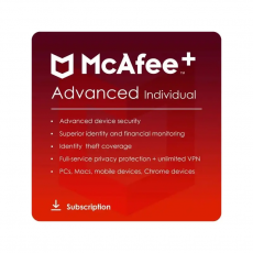 McAfee+ Advanced Individual 2024-2025, Runtime: 1 año, Device: Dispositivos ilimitados, image 