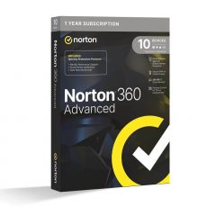 Norton 360 Advanced 200 GB Cloud Storage, Runtime: 1 año, Dispositivos: 10 Dispositivos, image 